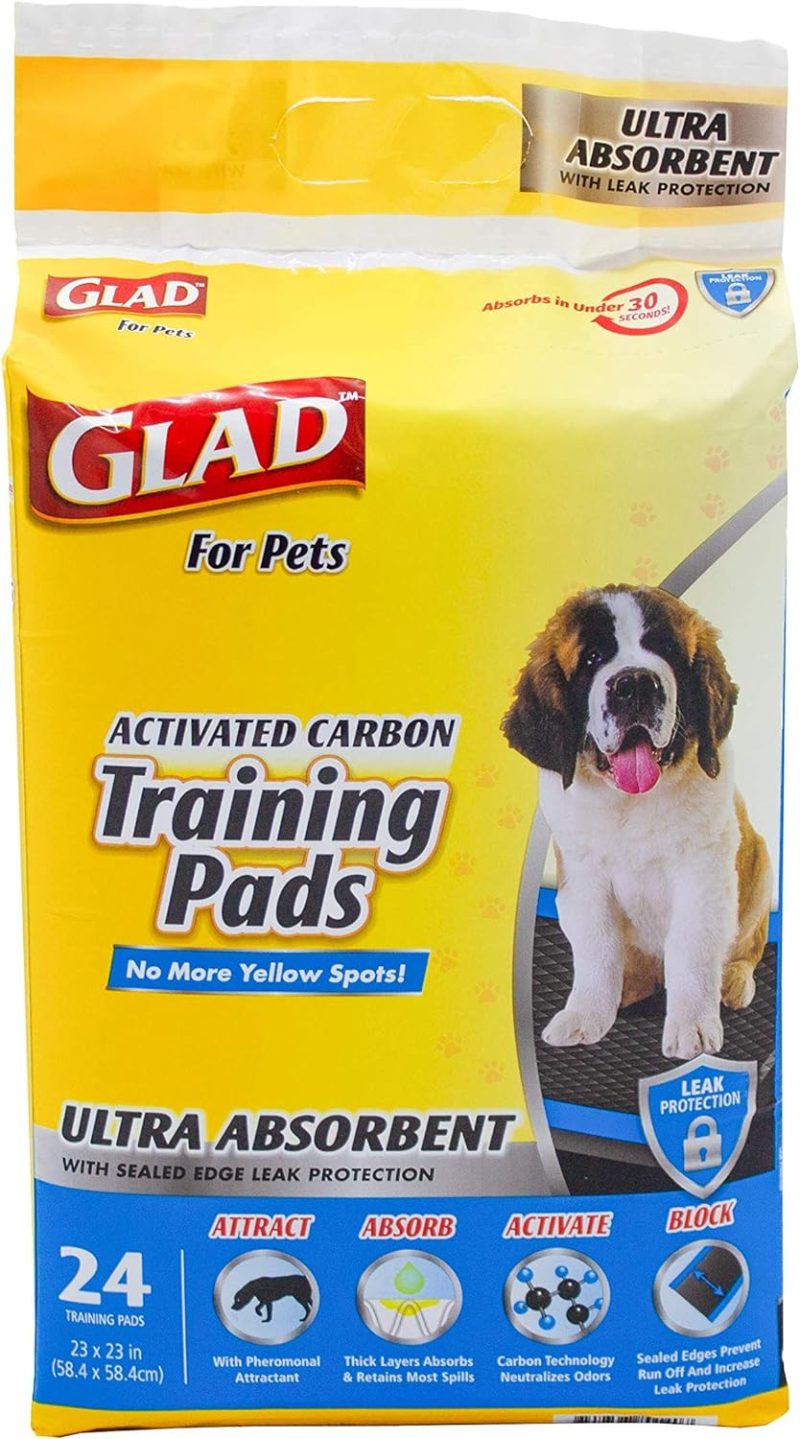 Glad for Pets Black Charcoal Training Pads for Dogs, 23" x 23" - Super Absorbent & Odor Neutralizing Dog Potty Pads, - Image 43