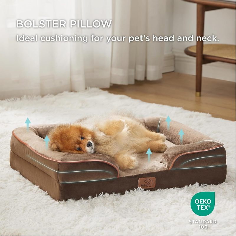 Bedsure Orthopedic Dog Bed for Medium Dogs - Waterproof Dog Sofa Bed Medium, Supportive Foam Pet Couch Bed with Removable - Image 220