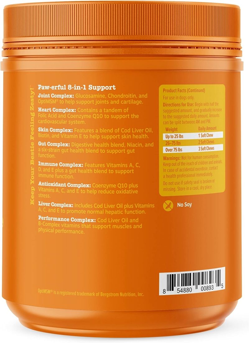 Zesty Paws Multivitamin Treats for Dogs - Glucosamine Chondroitin for Joint Support + Digestive Enzymes & Probiotics - Grain - Image 15