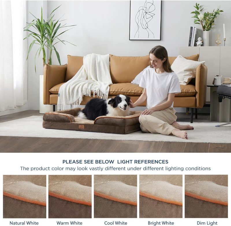 Bedsure Orthopedic Dog Bed for Medium Dogs - Waterproof Dog Sofa Bed Medium, Supportive Foam Pet Couch Bed with Removable - Image 100