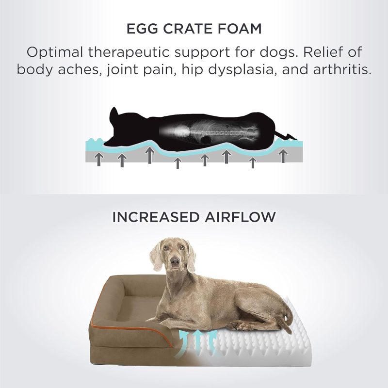 Bedsure Orthopedic Dog Bed for Medium Dogs - Waterproof Dog Sofa Bed Medium, Supportive Foam Pet Couch Bed with Removable - Image 67