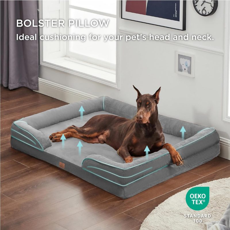 Bedsure Orthopedic Dog Bed for Medium Dogs - Waterproof Dog Sofa Bed Medium, Supportive Foam Pet Couch Bed with Removable - Image 33