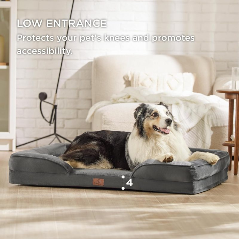 Bedsure Orthopedic Dog Bed for Medium Dogs - Waterproof Dog Sofa Bed Medium, Supportive Foam Pet Couch Bed with Removable - Image 234