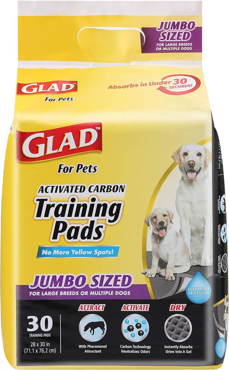 Glad for Pets Black Charcoal Training Pads for Dogs, 23" x 23" - Super Absorbent & Odor Neutralizing Dog Potty Pads, - Image 85