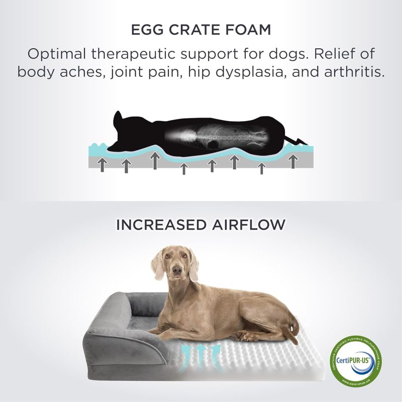 Bedsure Orthopedic Dog Bed for Medium Dogs - Waterproof Dog Sofa Bed Medium, Supportive Foam Pet Couch Bed with Removable - Image 130