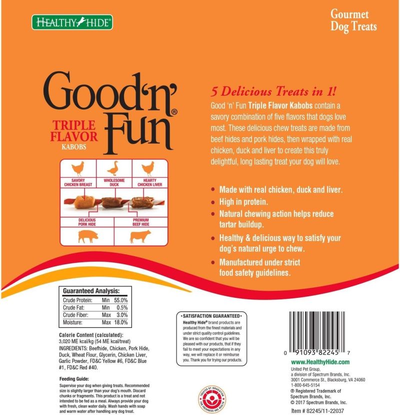 Good'N'Fun Triple Flavored Rawhide Kabobs for Dogs, 1.5 Pound (Pack of 1) - Image 29