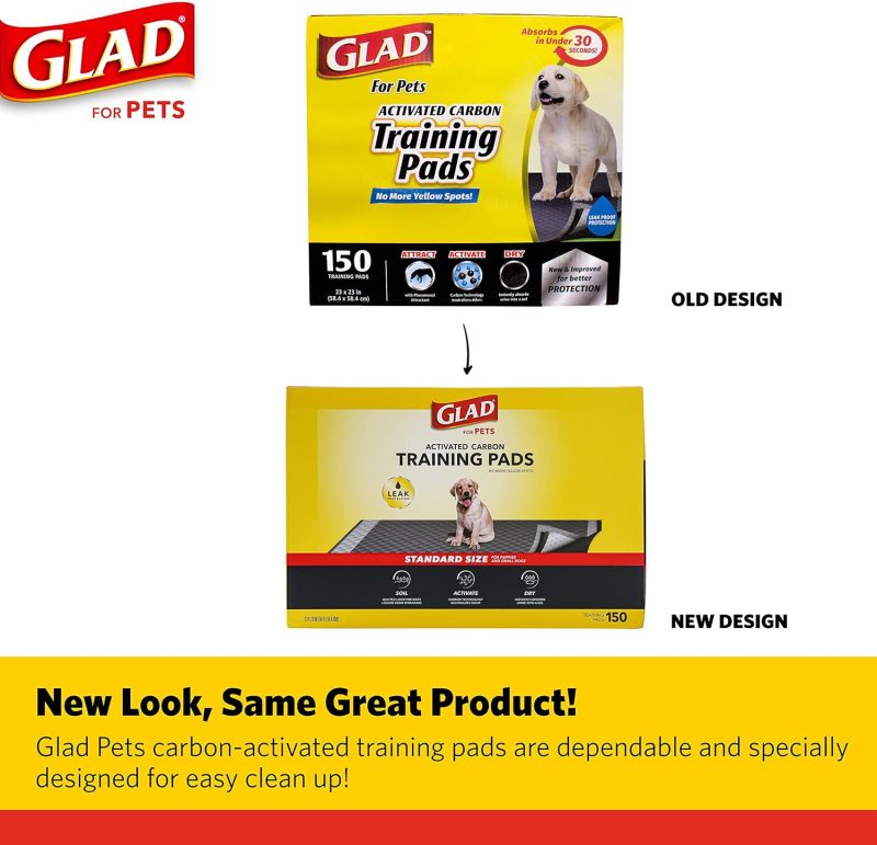 Glad for Pets Black Charcoal Training Pads for Dogs, 23" x 23" - Super Absorbent & Odor Neutralizing Dog Potty Pads, - Image 31