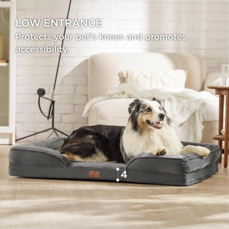 Bedsure Orthopedic Dog Bed for Medium Dogs - Waterproof Dog Sofa Bed Medium, Supportive Foam Pet Couch Bed with Removable - Image 396