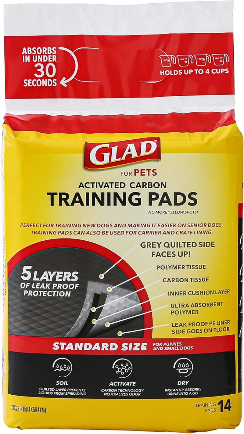 Glad for Pets Black Charcoal Training Pads for Dogs, 23" x 23" - Super Absorbent & Odor Neutralizing Dog Potty Pads, - Image 27