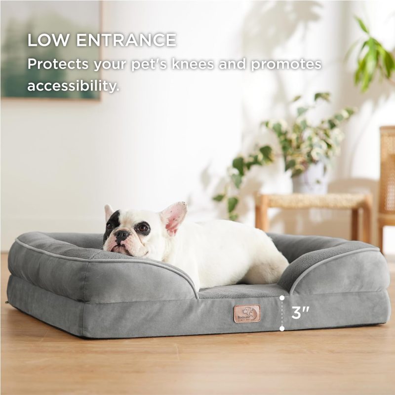 Bedsure Orthopedic Dog Bed for Medium Dogs - Waterproof Dog Sofa Bed Medium, Supportive Foam Pet Couch Bed with Removable - Image 93
