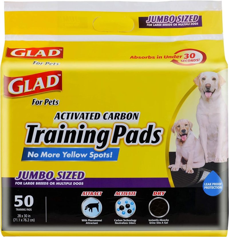Glad for Pets Black Charcoal Training Pads for Dogs, 23" x 23" - Super Absorbent & Odor Neutralizing Dog Potty Pads, - Image 103