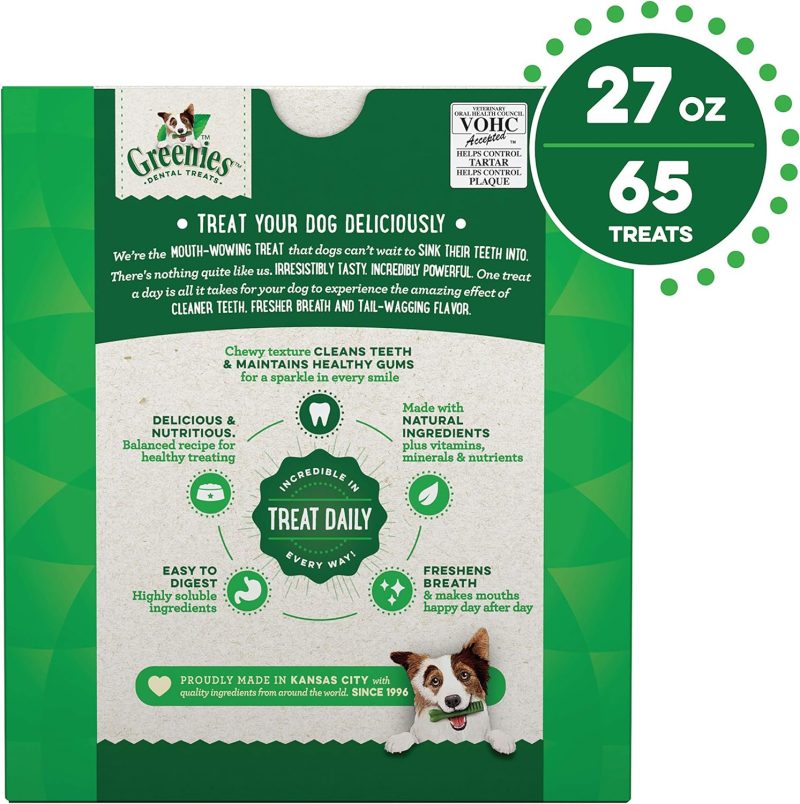 GREENIES Original Regular Natural Dog Dental Chews Oral Health Dog Treats, 36 Count (Pack of 1) - Image 201