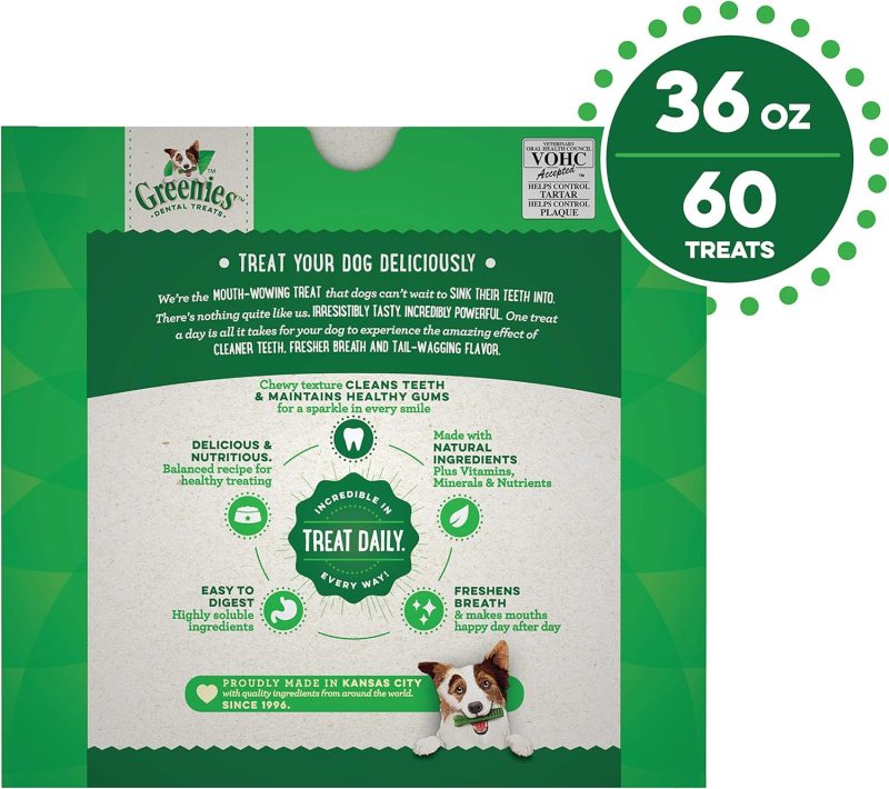 GREENIES Original Regular Natural Dog Dental Chews Oral Health Dog Treats, 36 Count (Pack of 1) - Image 108