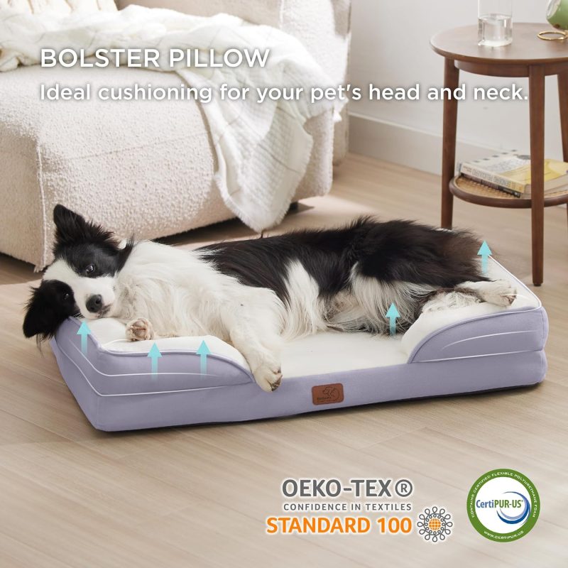 Bedsure Orthopedic Dog Bed for Medium Dogs - Waterproof Dog Sofa Bed Medium, Supportive Foam Pet Couch Bed with Removable - Image 315