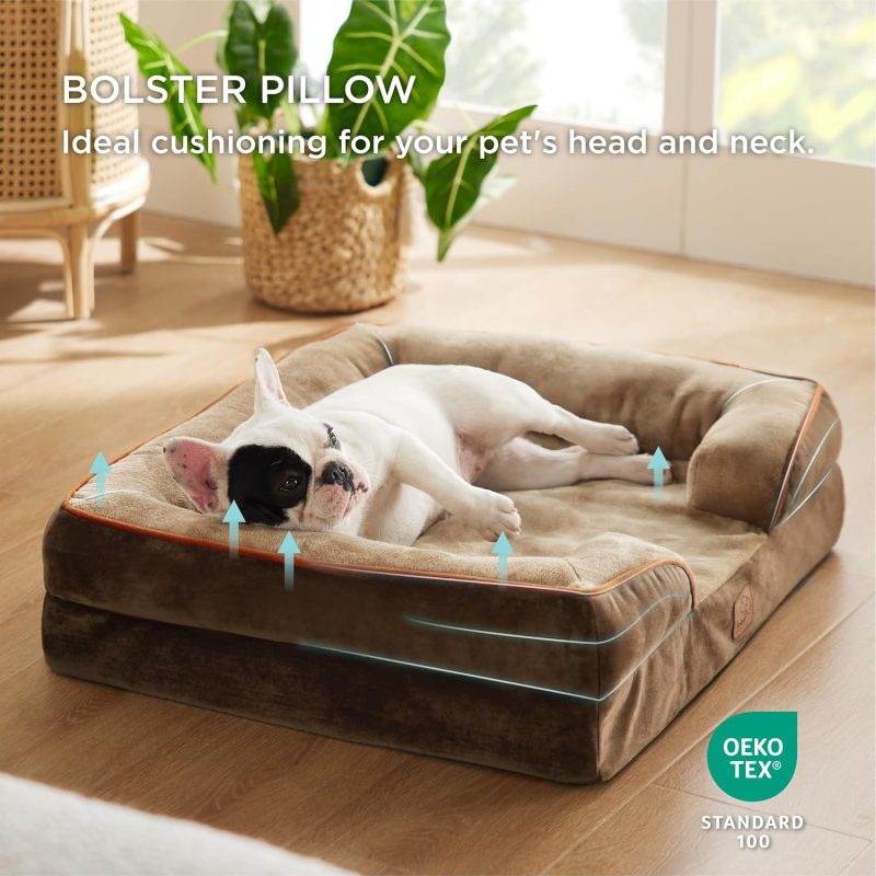 Bedsure Orthopedic Dog Bed for Medium Dogs - Waterproof Dog Sofa Bed Medium, Supportive Foam Pet Couch Bed with Removable - Image 381