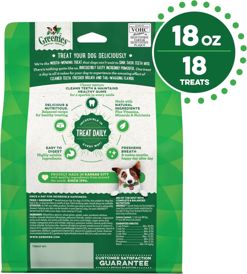 GREENIES Original Regular Natural Dog Dental Chews Oral Health Dog Treats, 36 Count (Pack of 1) - Image 33