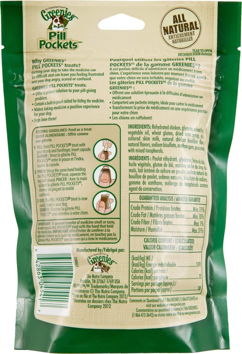 GREENIES PILL POCKETS Capsule Size Natural Dog Treats Chicken Flavor, 15.8 oz. Value Pack (60 Treats) - Image 12