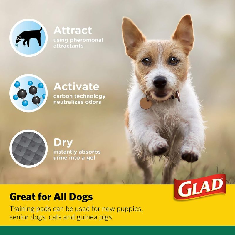Glad for Pets Black Charcoal Training Pads for Dogs, 23" x 23" - Super Absorbent & Odor Neutralizing Dog Potty Pads, - Image 17