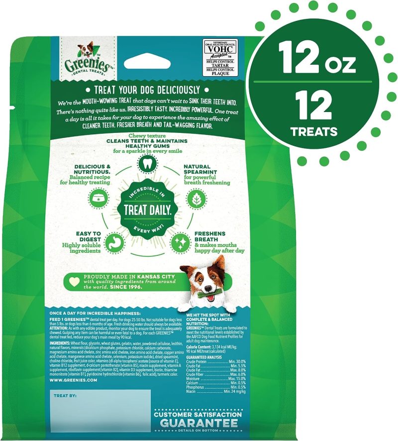 GREENIES Original Regular Natural Dog Dental Chews Oral Health Dog Treats, 36 Count (Pack of 1) - Image 160
