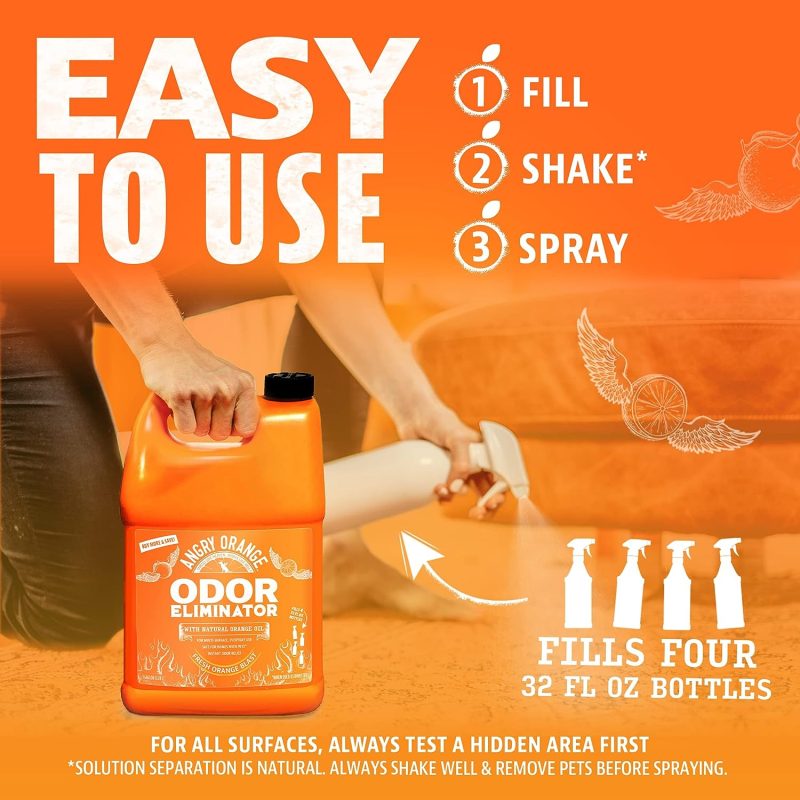 Angry Orange Pet Odor Eliminator for Strong Odor - Citrus Deodorizer for Strong Dog or Cat Pee Smells on Carpet, Furniture & - Image 13