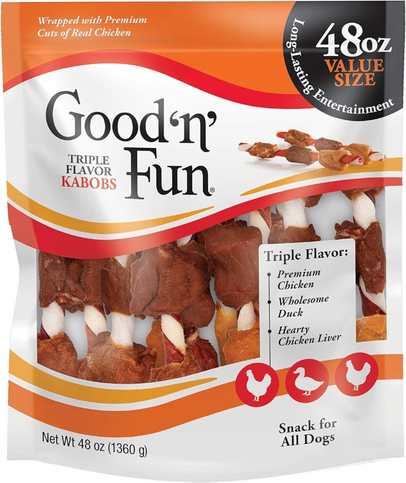 Good'N'Fun Triple Flavored Rawhide Kabobs for Dogs, 1.5 Pound (Pack of 1) - Image 16