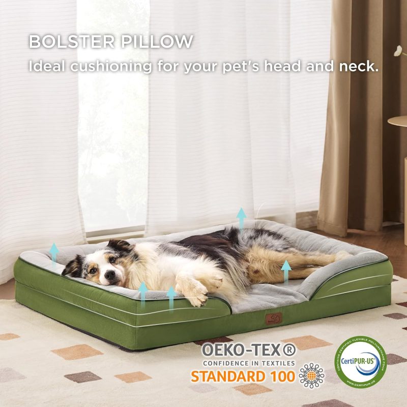 Bedsure Orthopedic Dog Bed for Medium Dogs - Waterproof Dog Sofa Bed Medium, Supportive Foam Pet Couch Bed with Removable - Image 356