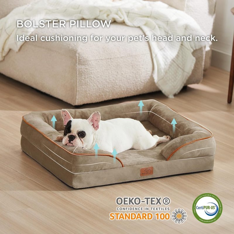 Bedsure Orthopedic Dog Bed for Medium Dogs - Waterproof Dog Sofa Bed Medium, Supportive Foam Pet Couch Bed with Removable - Image 374