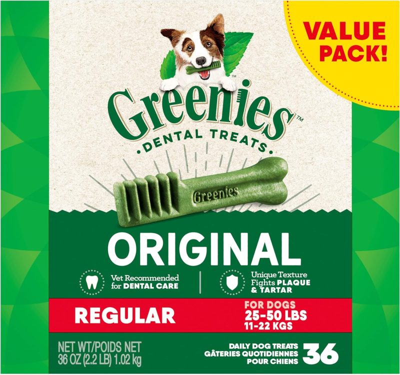 GREENIES Original Regular Natural Dog Dental Chews Oral Health Dog Treats, 36 Count (Pack of 1) - Image 143