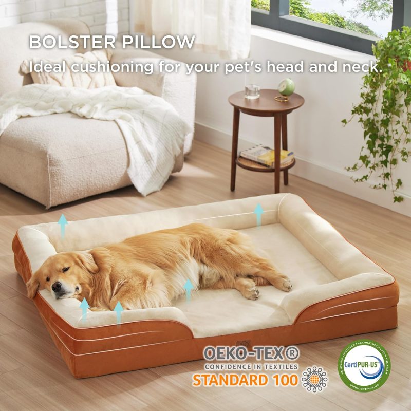 Bedsure Orthopedic Dog Bed for Medium Dogs - Waterproof Dog Sofa Bed Medium, Supportive Foam Pet Couch Bed with Removable - Image 168