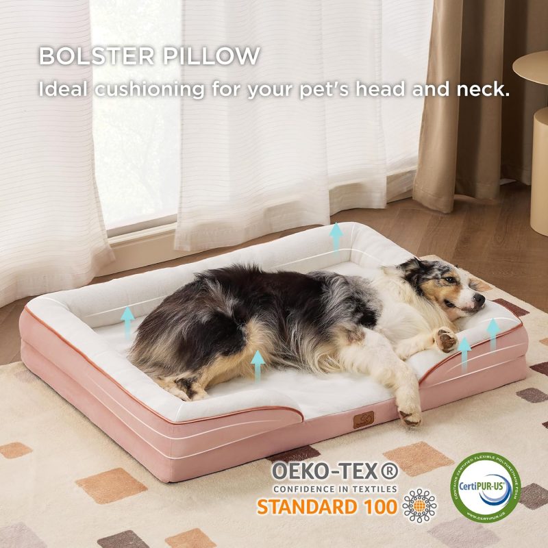 Bedsure Orthopedic Dog Bed for Medium Dogs - Waterproof Dog Sofa Bed Medium, Supportive Foam Pet Couch Bed with Removable - Image 135