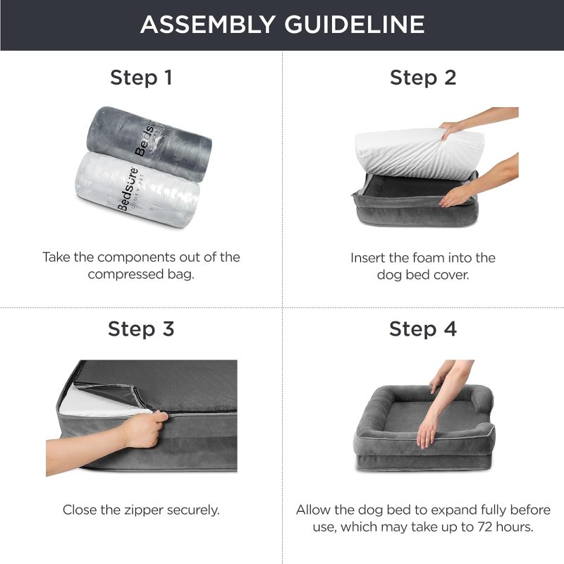 Bedsure Orthopedic Dog Bed for Medium Dogs - Waterproof Dog Sofa Bed Medium, Supportive Foam Pet Couch Bed with Removable - Image 23
