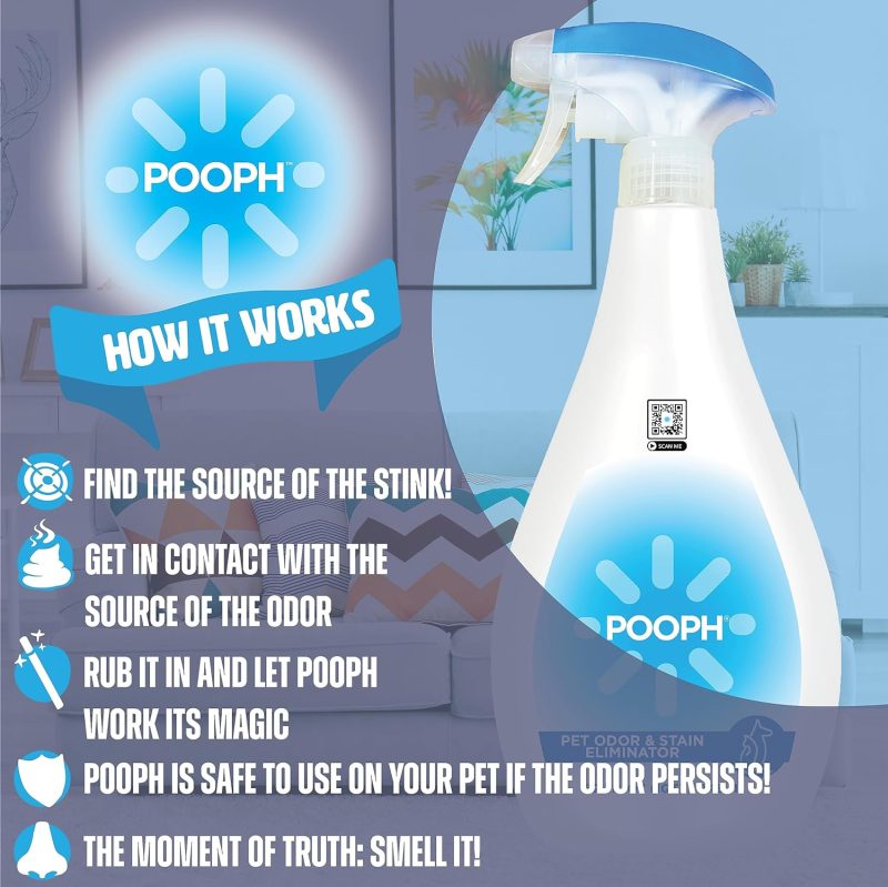 Pooph Pet Odor Eliminator, 32oz Spray - Dismantles Odors on a Molecular Basis, Dogs, Cats, Freshener, Urine, Poop, Pee, - Image 6