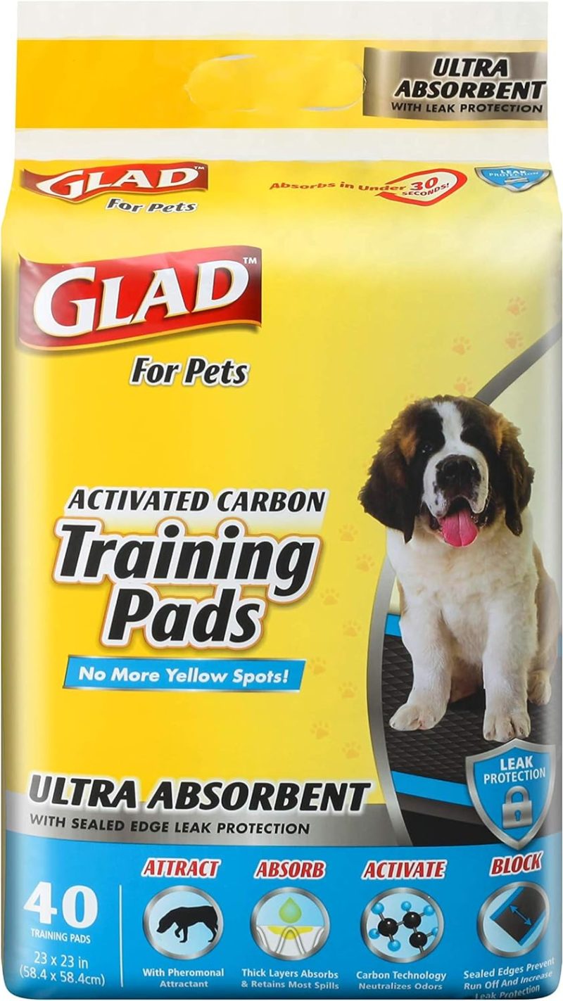 Glad for Pets Black Charcoal Training Pads for Dogs, 23" x 23" - Super Absorbent & Odor Neutralizing Dog Potty Pads, - Image 50