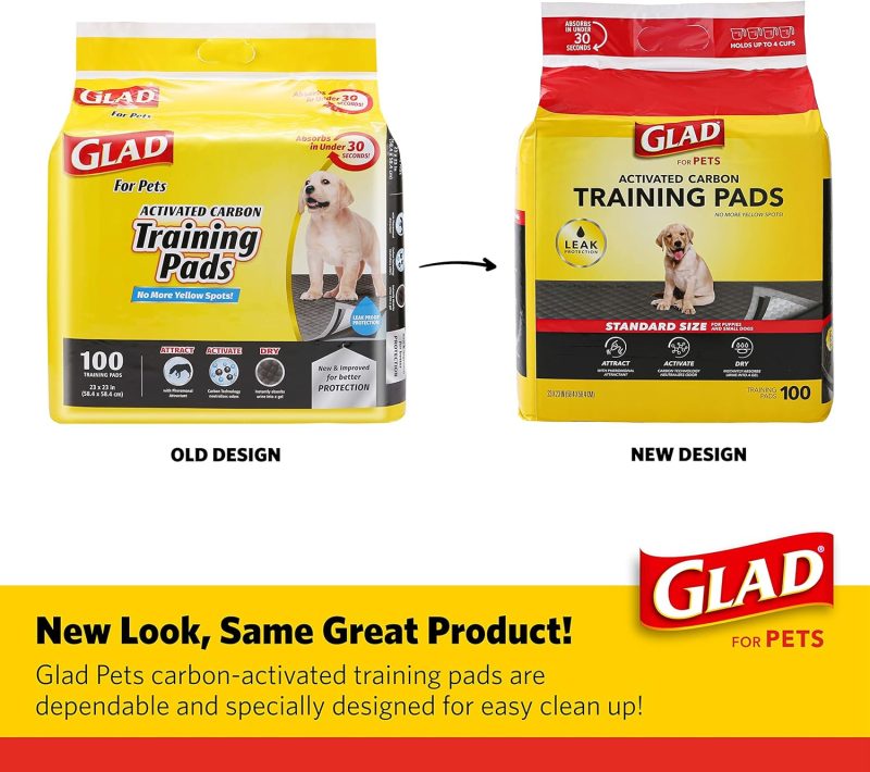 Glad for Pets Black Charcoal Training Pads for Dogs, 23" x 23" - Super Absorbent & Odor Neutralizing Dog Potty Pads, - Image 83