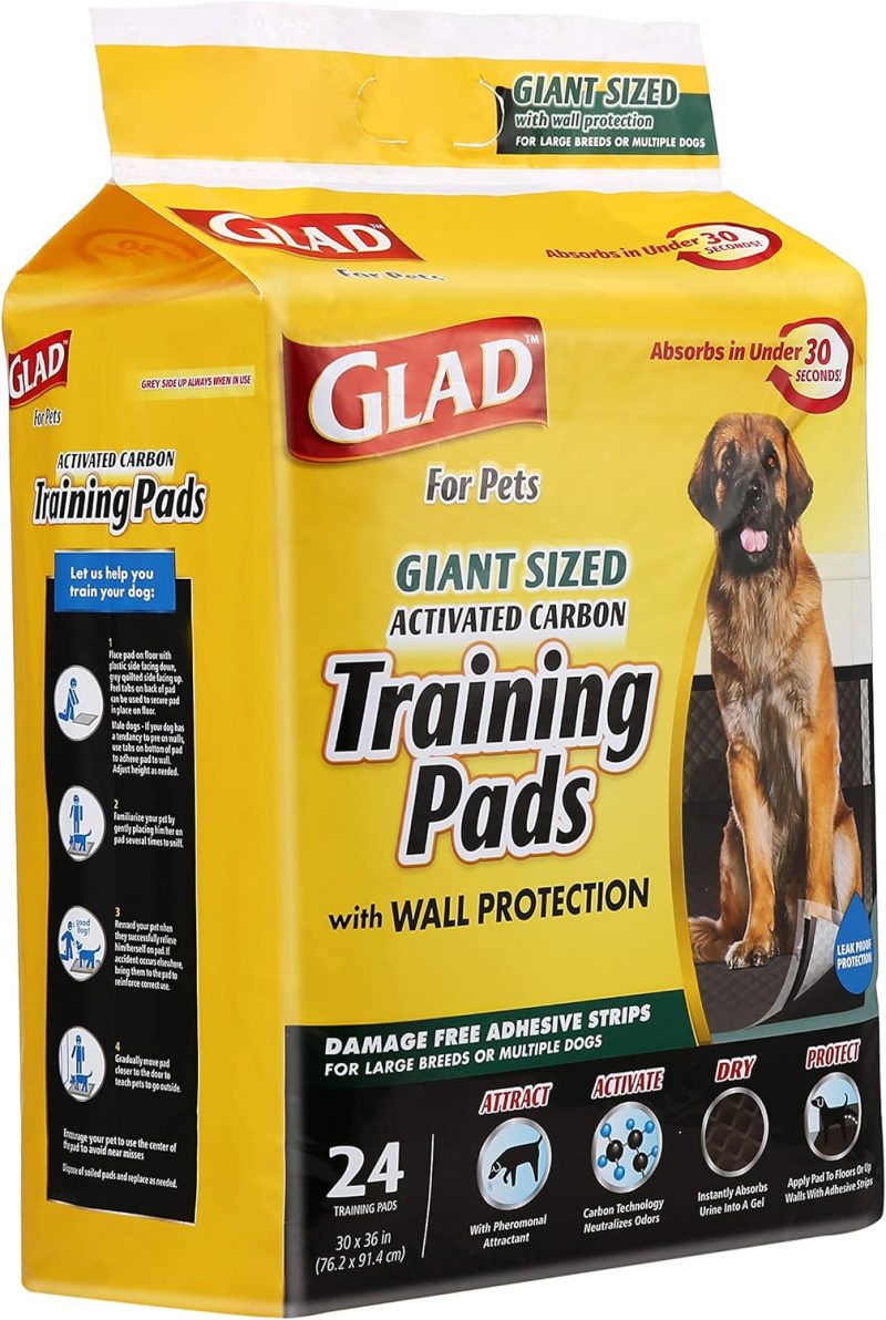 Glad for Pets Black Charcoal Training Pads for Dogs, 23" x 23" - Super Absorbent & Odor Neutralizing Dog Potty Pads, - Image 56