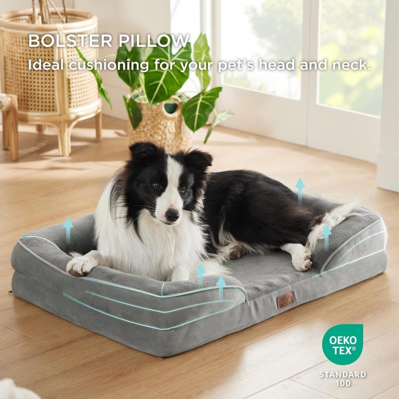 Bedsure Orthopedic Dog Bed for Medium Dogs - Waterproof Dog Sofa Bed Medium, Supportive Foam Pet Couch Bed with Removable - Image 363