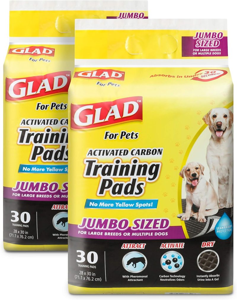Glad for Pets Black Charcoal Training Pads for Dogs, 23" x 23" - Super Absorbent & Odor Neutralizing Dog Potty Pads, - Image 93