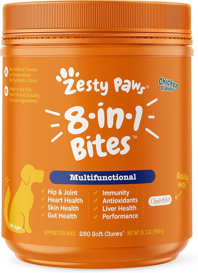 Zesty Paws Multivitamin Treats for Dogs - Glucosamine Chondroitin for Joint Support + Digestive Enzymes & Probiotics - Grain - Image 10