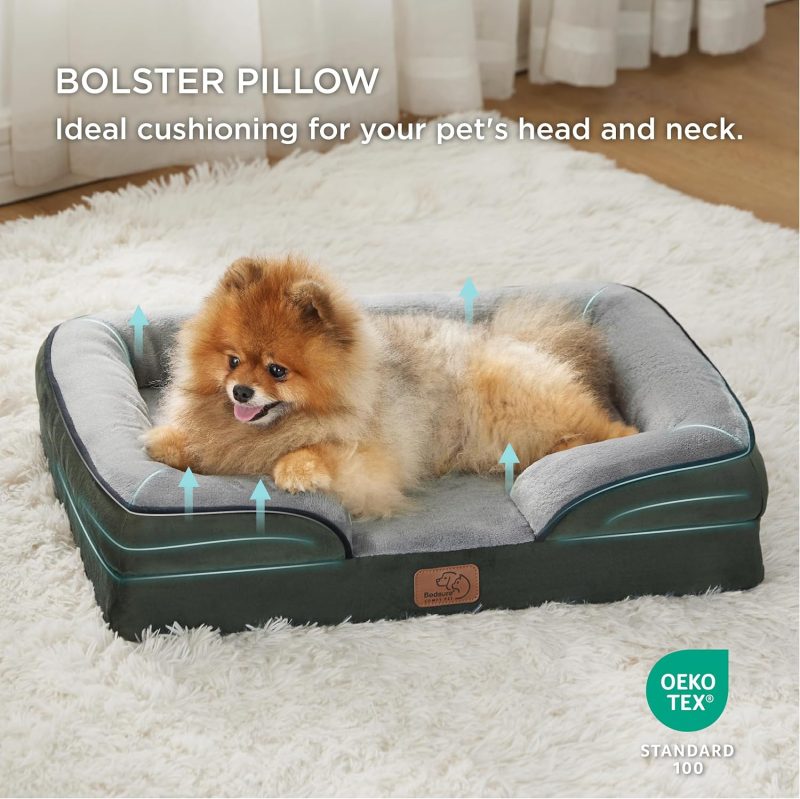 Bedsure Orthopedic Dog Bed for Medium Dogs - Waterproof Dog Sofa Bed Medium, Supportive Foam Pet Couch Bed with Removable - Image 112