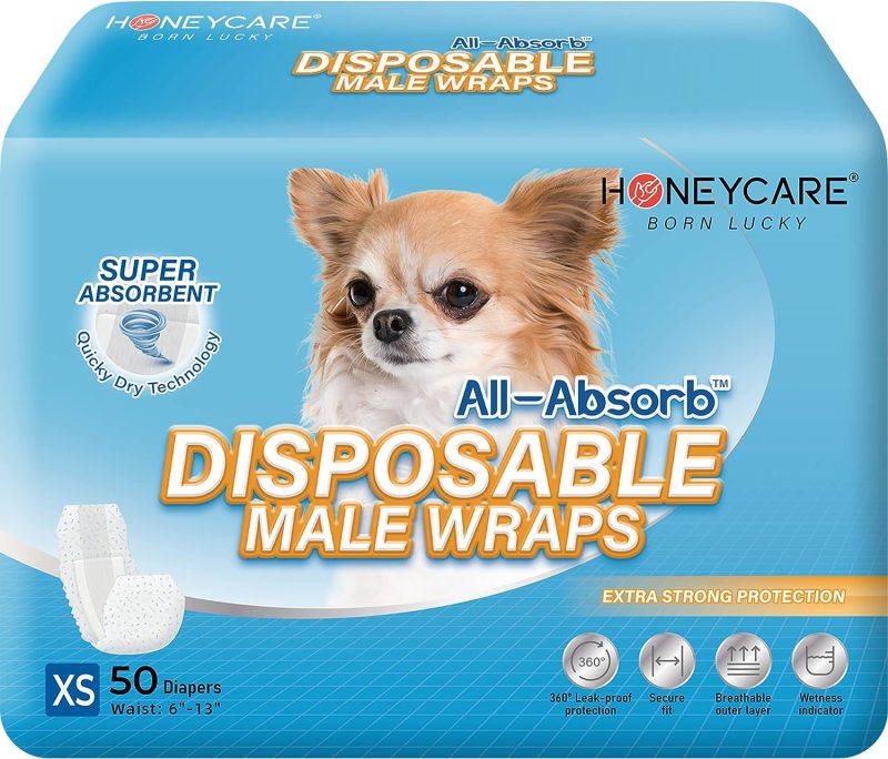 All-Absorb A26 Male Dog Wrap, 50 Count, Small - Image 8