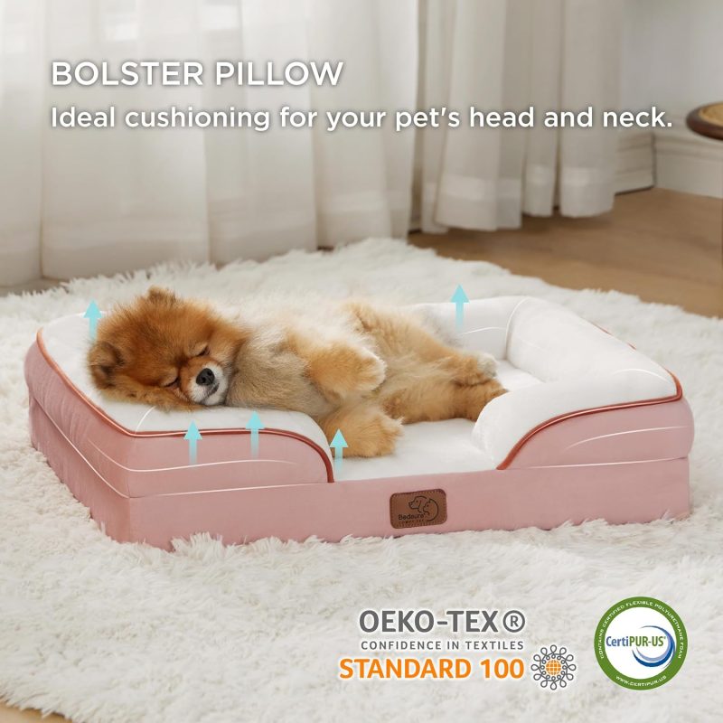 Bedsure Orthopedic Dog Bed for Medium Dogs - Waterproof Dog Sofa Bed Medium, Supportive Foam Pet Couch Bed with Removable - Image 161