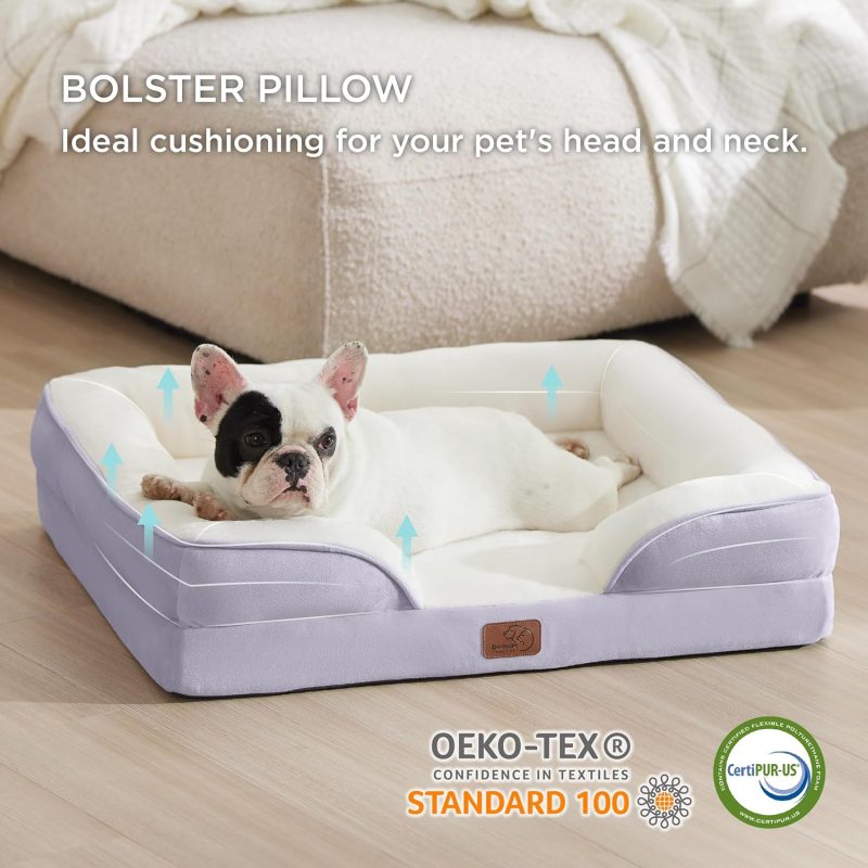 Bedsure Orthopedic Dog Bed for Medium Dogs - Waterproof Dog Sofa Bed Medium, Supportive Foam Pet Couch Bed with Removable - Image 276