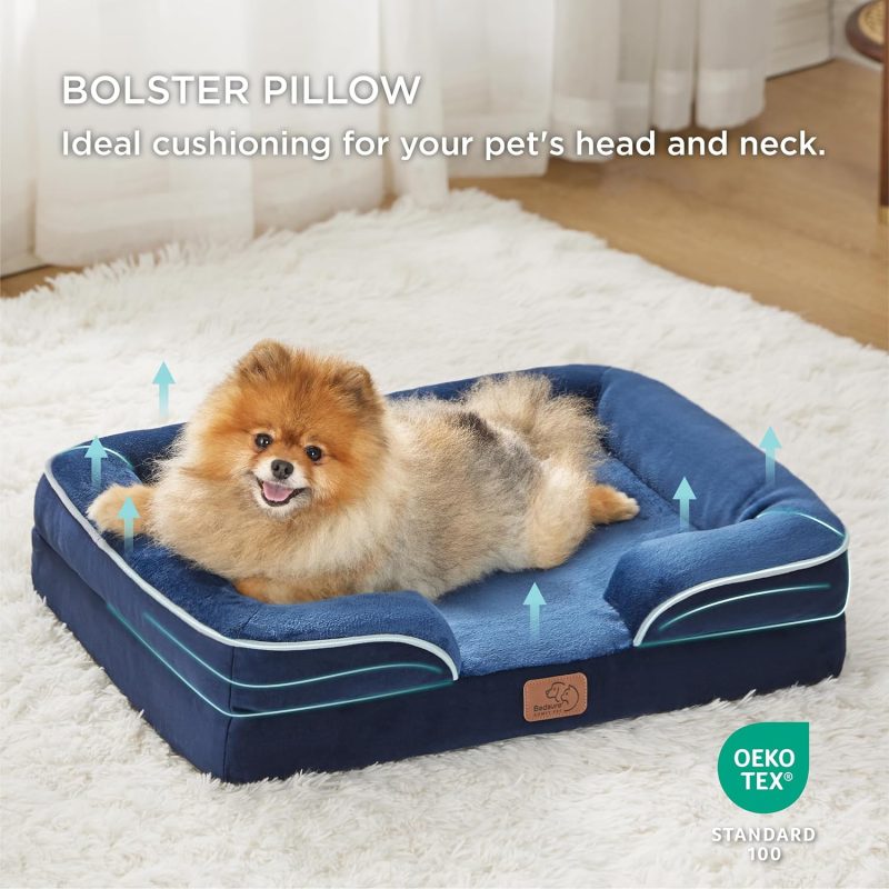 Bedsure Orthopedic Dog Bed for Medium Dogs - Waterproof Dog Sofa Bed Medium, Supportive Foam Pet Couch Bed with Removable - Image 205