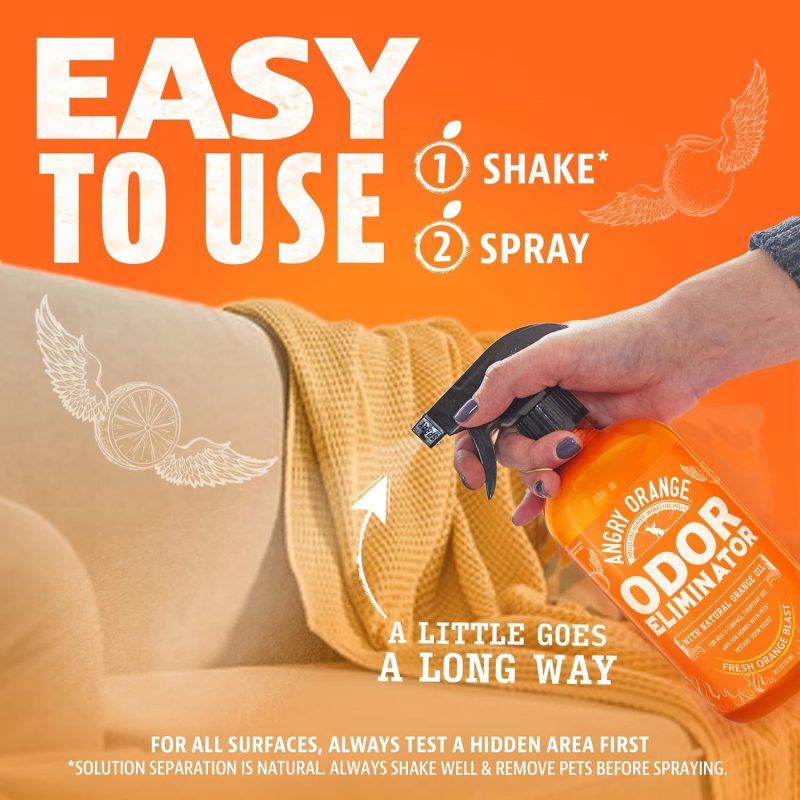 Angry Orange Pet Odor Eliminator for Strong Odor - Citrus Deodorizer for Strong Dog or Cat Pee Smells on Carpet, Furniture & - Image 4