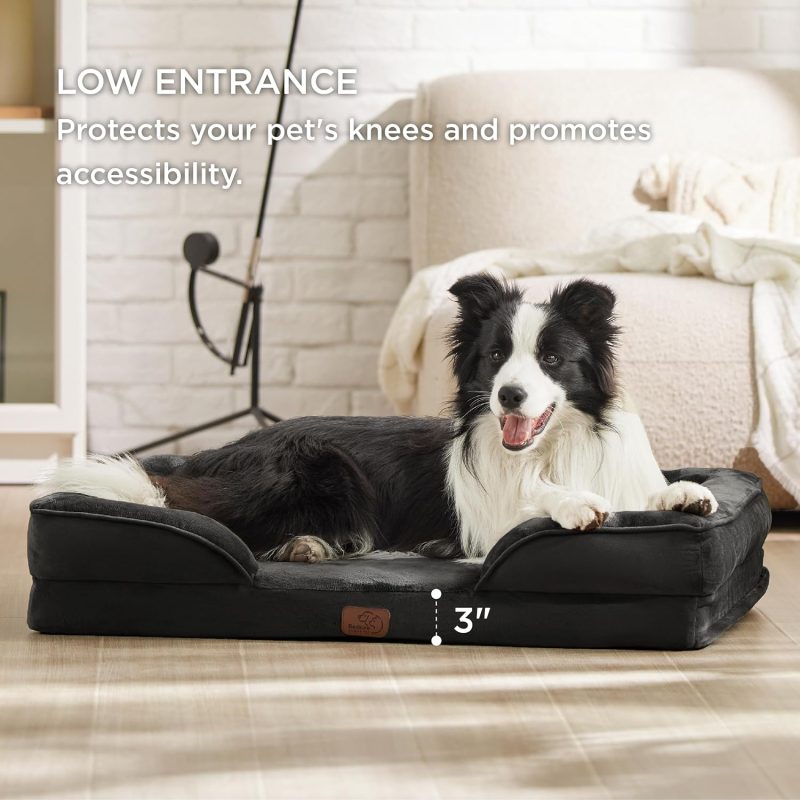 Bedsure Orthopedic Dog Bed for Medium Dogs - Waterproof Dog Sofa Bed Medium, Supportive Foam Pet Couch Bed with Removable - Image 196