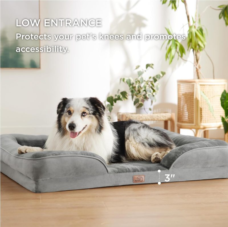 Bedsure Orthopedic Dog Bed for Medium Dogs - Waterproof Dog Sofa Bed Medium, Supportive Foam Pet Couch Bed with Removable - Image 47