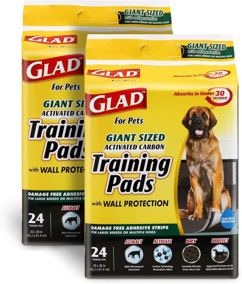 Glad for Pets Black Charcoal Training Pads for Dogs, 23" x 23" - Super Absorbent & Odor Neutralizing Dog Potty Pads, - Image 101