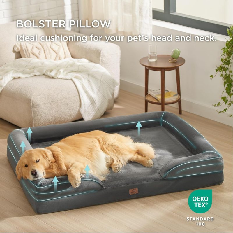 Bedsure Orthopedic Dog Bed for Medium Dogs - Waterproof Dog Sofa Bed Medium, Supportive Foam Pet Couch Bed with Removable - Image 21