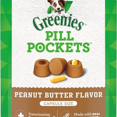 GREENIES PILL POCKETS Capsule Size Natural Dog Treats Chicken Flavor, 15.8 oz. Value Pack (60 Treats)
