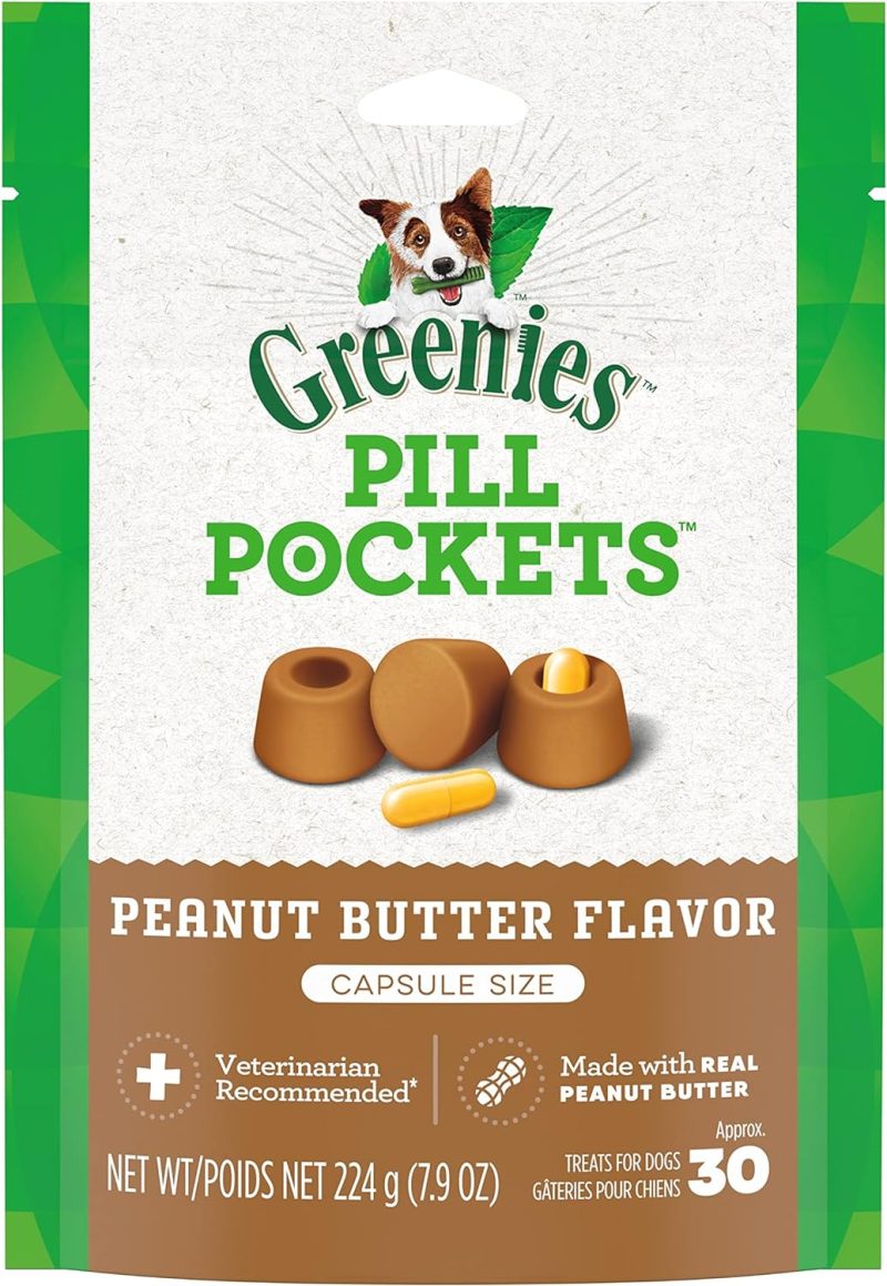 GREENIES PILL POCKETS Capsule Size Natural Dog Treats Chicken Flavor, 15.8 oz. Value Pack (60 Treats)